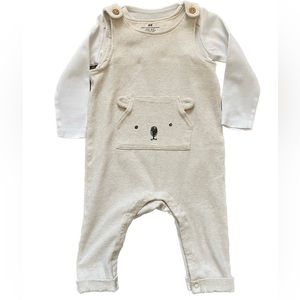H&M Baby Bear Overalls and Shirt